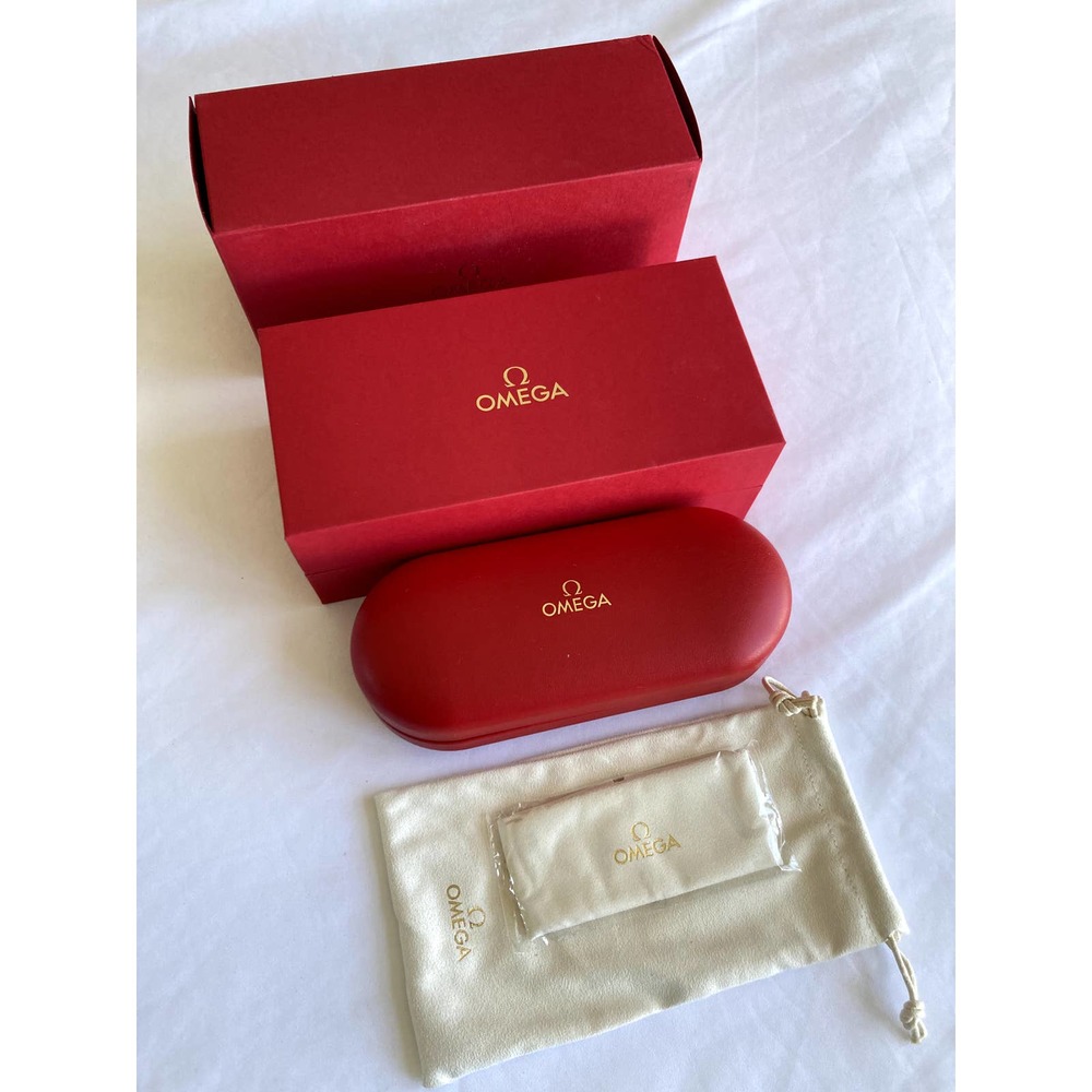 Omega Glasses Accessories Box/Case/Pouch/Cleaning Cloth